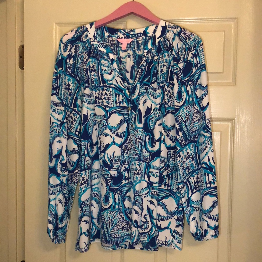 Beautiful blues…Lilly Pulitzer Elsa blouse